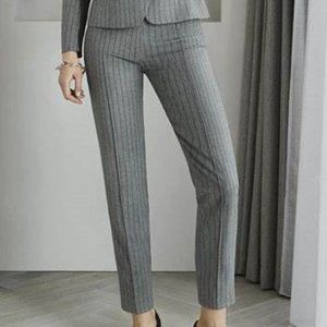 The Fold Collingham Trousers - Grey Pinstripe